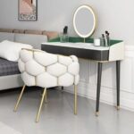 Bubble Design Metallic Legs Soft Comfortable Holland Fabric Armrest Chair For Living Room