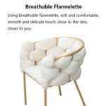 Bubble Design Metallic Legs Soft Comfortable Holland Fabric Armrest Chair For Living Room