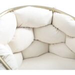 Bubble Design Metallic Legs Soft Comfortable Holland Fabric Armrest Chair For Living Room