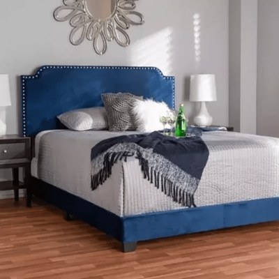 Sila Velvet Panel Bed King Size 200x180 - Image 2