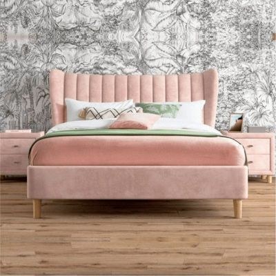Elegant Velvet Bed Double Size 200x120 - Image 2