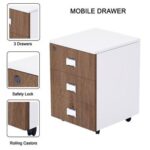 Mahmayi Carre 5116L L-Shaped Modern Workstation Desk with Storage Drawer, Computer Desk, Square Metal Legs with Modesty Panel - Truffle Davos Oak - Ideal for Home, Office