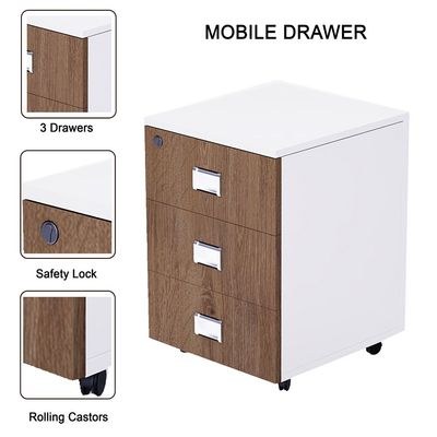 Mahmayi Carre 5116L L-Shaped Modern Workstation Desk with Storage Drawer, Computer Desk, Square Metal Legs with Modesty Panel - Truffle Davos Oak - Ideal for Home, Office - Image 5