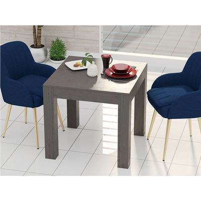 Mahmayi Modern 2-Seater Wooden Dining Table for Kitchen, Dining & Living Room - 80cm, Anthracite Jura Slate Finish - Stylish Furniture for Compact Spaces or Apartments - Image 3