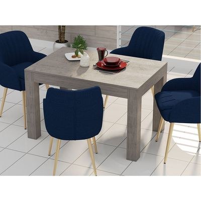 Mahmayi Modern 4-Seater Wooden Dining Table for Kitchen, Dining & Living Room - 120cm, Grey Brown Whiteriver Oak Finish - Stylish Furniture for Compact Spaces or Apartments - Image 3