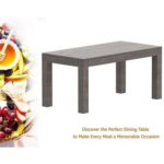 Mahmayi Modern 6-Seater Wooden Dining Table for Kitchen, Dining & Living Room - 160cm, Grey Brown Whiteriver Oak Finish - Stylish Furniture for Compact Spaces or Apartments