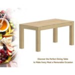 Mahmayi Modern 6-Seater Wooden Dining Table for Kitchen, Dining & Living Room - 160cm, Natural Davos Oak Finish - Stylish Furniture for Compact Spaces or Apartments