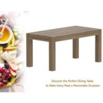 Mahmayi Modern 6-Seater Wooden Dining Table for Kitchen, Dining & Living Room - 160cm, Vintage Santa Fe Oak Finish - Stylish Furniture for Compact Spaces or Apartments