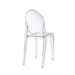 Fresco Acrylic Transparent Armless Modern Dining Chair Stylish Indoor Outdoor Seating for Office, Restaurant, and Café