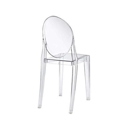 Fresco Acrylic Transparent Armless Modern Dining Chair Stylish Indoor Outdoor Seating for Office, Restaurant, and Café - Image 4