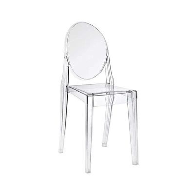 Fresco Acrylic Transparent Armless Modern Dining Chair Stylish Indoor Outdoor Seating for Office, Restaurant, and Café - Image 5