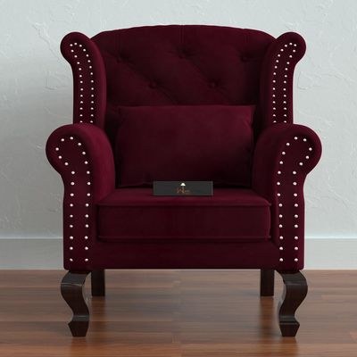 Modern Majestic Wing Chair Elegant Seating - Image 2