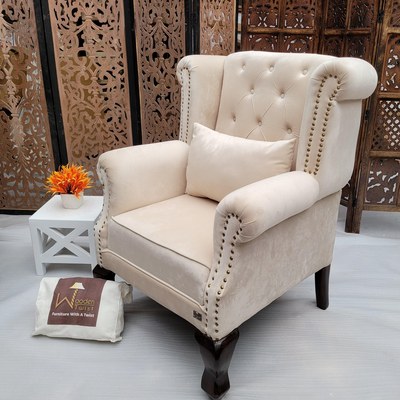 Modern Majestic Wing Chair Elegant Seating