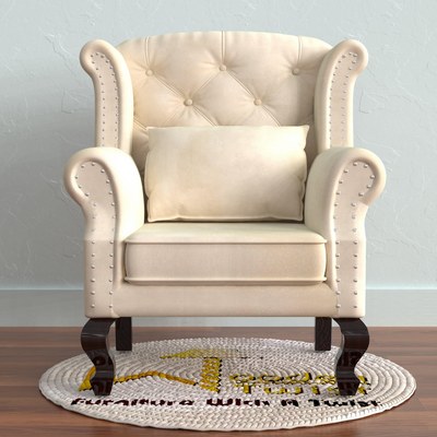 Modern Majestic Wing Chair Elegant Seating - Image 2