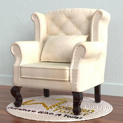 Modern Majestic Wing Chair Elegant Seating - Image 3