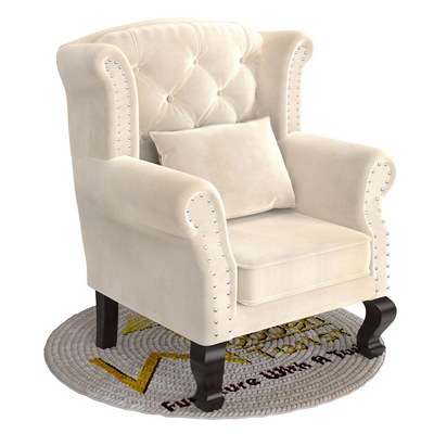 Modern Majestic Wing Chair Elegant Seating - Image 4