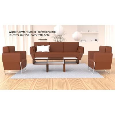 Mahmayi GLW SF169-1 Choco Brown PU Leatherette Single Seater Sofa - Comfortable Living Room Furniture with Stylish Design (1-Seater, Choco Brown) - Image 2
