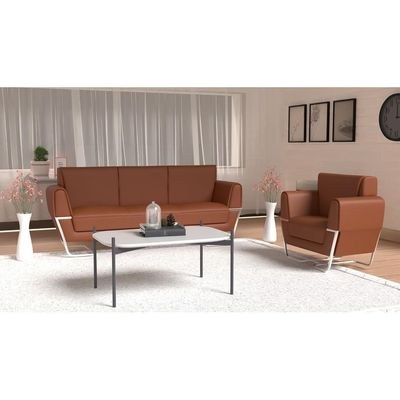 Mahmayi GLW SF169-1 Choco Brown PU Leatherette Single Seater Sofa - Comfortable Living Room Furniture with Stylish Design (1-Seater, Choco Brown) - Image 5