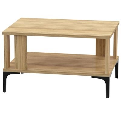 Mahmayi Modern Coffee Table with Storage Shelf - Coco Bolo