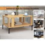 Mahmayi Modern Coffee Table with Storage Shelf - Coco Bolo