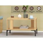 Mahmayi Modern Coffee Table with Storage Shelf - Coco Bolo