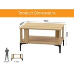 Mahmayi Modern Coffee Table with Storage Shelf - Coco Bolo
