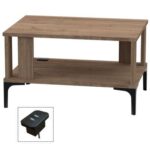 Mahmayi Modern Coffee Table with BS02 USB Port and Storage Shelf - Truffle Davos Oak