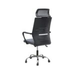 Office Chair, Desk Mesh Chair, Ergonomic Computer Chair, 360° Swivel Chair, Adjustable Lumbar Support, Headrest, and Armrests, Lockable Tilt, Grey