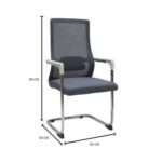 Mesh Guest Chair For Visitors With Mesh Upholstery and Breathable Fabric, Comfortable Mesh Ergonomic Modern Furniture for Visitors Meeting Groups