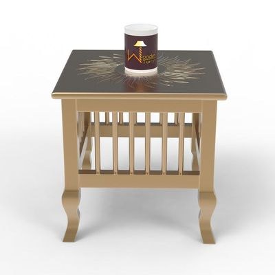 Mango Wood Handmade Carving Classic Side Table for Living Room - Image 4