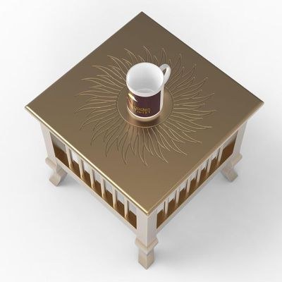 Mango Wood Handmade Carving Classic Side Table for Living Room - Image 5
