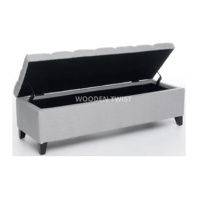 Zelja Solid Wood Flip Top Storage Bench Couch - Image 3