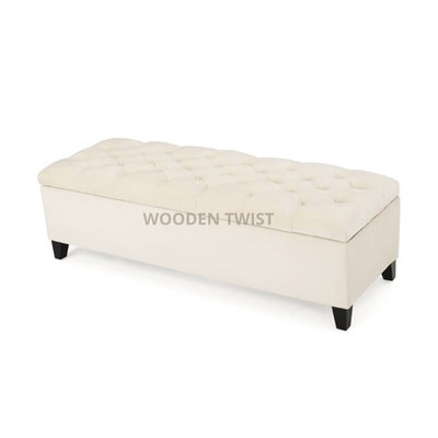 Zelja Solid Wood Flip Top Storage Bench Couch - Image 5