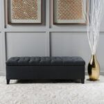 Zelja Solid Wood Flip Top Storage Bench Couch