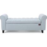 Zamansız Button Tufted Design Premium Wood 2 Seater Storage Bench