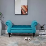 Wooden Twist Svzy Elegant Button Tufted Modern Bench Sofa Couch for Living Room, Bedroom, Entryway