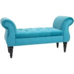 Wooden Twist Svzy Elegant Button Tufted Modern Bench Sofa Couch for Living Room, Bedroom, Entryway