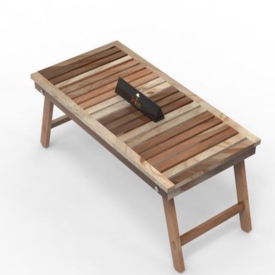 Phelan Foldable Teak Wood Coffee Table ( Teak Finish ) - Image 4
