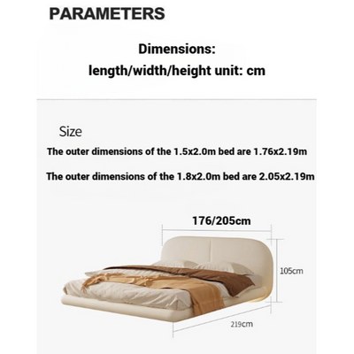 Floating Bed Frame with LED Light - Queen Size 150*200 cm - Image 5