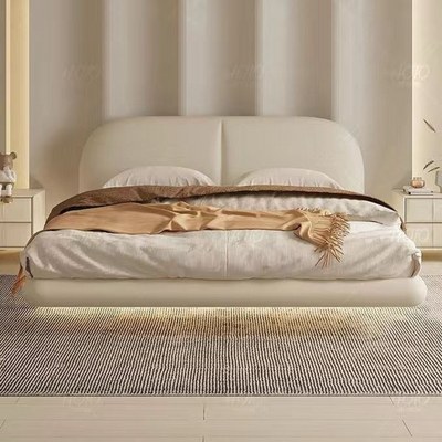 Floating Bed Frame with LED Light - Queen Size 150*200 cm