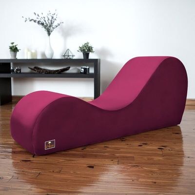 Modern Armless Wooden Chaise Lounge for Lounging, Yoga, and Stretching ( Pink ) - Image 3