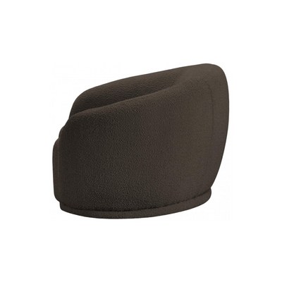 Snug Rounded Back Rich Brown Modern Boucle Sofa - Image 5