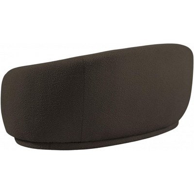 Snug Rounded Back Rich Brown Modern Boucle Sofa - Image 5