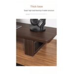 Walnut Monitor Stand-Modern Desk Organizer, Monitor Raised Shelf Screen Support Stand Office Laptop Cooling Storage Holders 120 cm