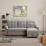 Modern 5 Seater L-Shape Sofa Cum Bed with Comfort Cushion