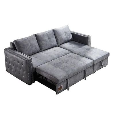 Modern Style L-Shape Sofa Bed with Comfort Cushion - Image 2