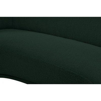 Snug Rounded Back Rich Green Modern Boucle Sofa - Image 5