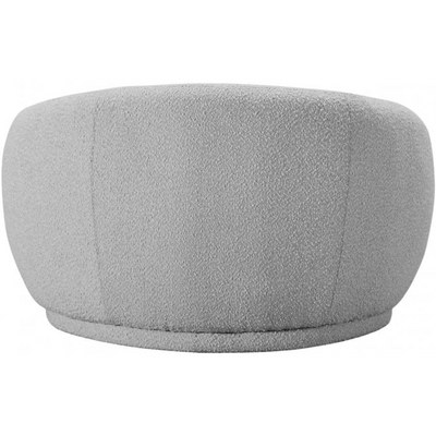 Snug Rounded Back Rich Grey Modern Boucle Sofa - Image 4