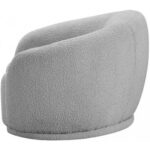 Snug Rounded Back Rich Grey Modern Boucle Sofa