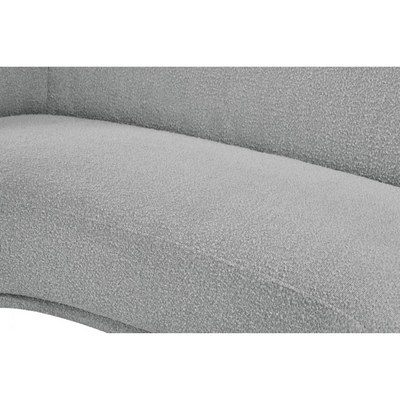 Snug Rounded Back Rich Grey Modern Boucle Sofa - Image 5